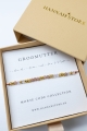 GROßMUTTER – zartes Morsecode-Armband mit Sonnenstein und Mondstein