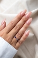 TALISMAN FREUNDSCHAFT – Elastischer Ring mit Chalcedon, Lapislazuli und Rhodonit