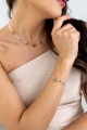 STIER – Sternzeichen-Armband – Rosenquarz, Nephrit, Blauer Achat, Bergkristall