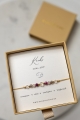 KREBS – Sternzeichen-Armband – Rosenquarz, Rubin, Rauchquarz, Bergkristall
