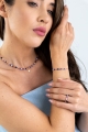 Talisman-Armband Freundschaft aus Chalcedon, Lapislazuli und Rhodonit