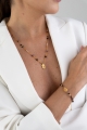 Halskette auf Faden AMULETT positiver Schwingungen – Citrin, Amethyst, Turmalin