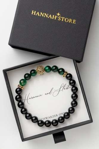 Herrenarmband Harmonie und Stärke– Onyx, Tigerauge