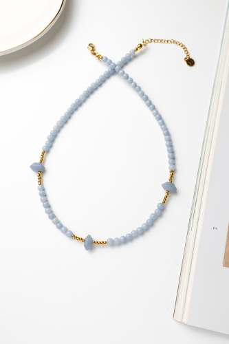 UNIKAT 72 - Talisman der Ruhe und Engelshilfe – Halskette aus Angelit