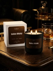 Golden Whisky - Sojakerze Luméa Candle mit dem Duft von Whisky, Eiche und Amber