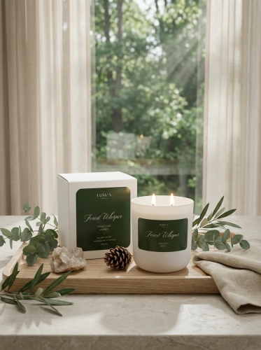 Forest Whisper – luxuriöse Sojakerze von Luméa Candle mit dem Duft von Honig und Waldnoten
