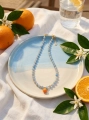 Halskette Arancia Sweet Summer – Jadeit & Orangen-Anhänger