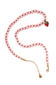 Halskette Fragola Sweet Summer – Jadeit & Erdbeer-Anhänger