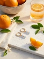 Ohrringe Arancia – Edelstahl & Jadeit