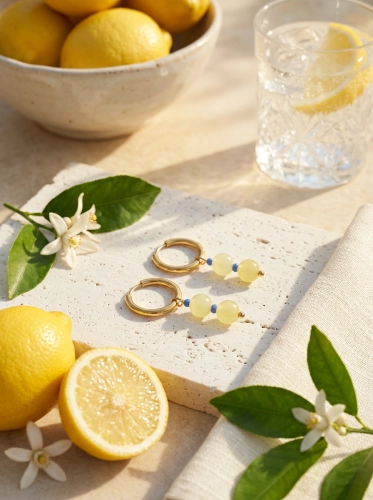 Ohrringe Limone Capri – Edelstahl & Jadeit