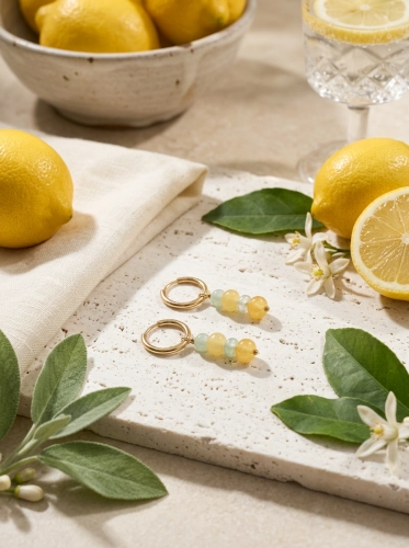 Ohrringe Limone Amalfi – Edelstahl & Jadeit