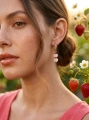 Ohrringe Fragola – Edelstahl & Jadeit