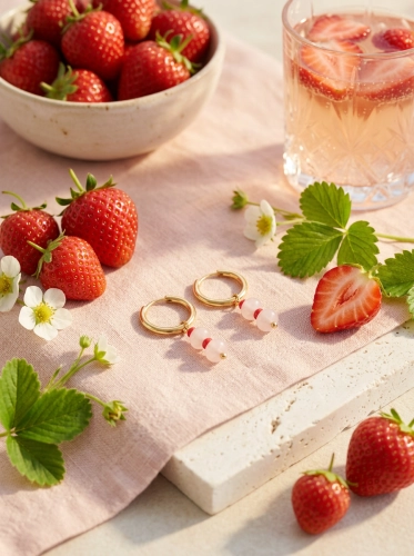 Ohrringe Fragola – Edelstahl & Jadeit