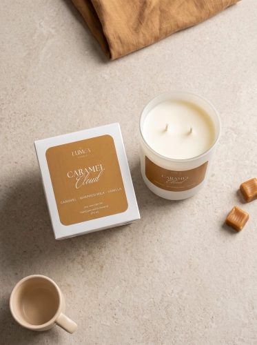 Duftkerze mit Karamell-, Milchschaum- und Vanillearoma Luméa Candle – Caramel Cloud