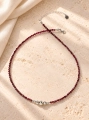 Halskette Essentia Garnet and silver -  Granat