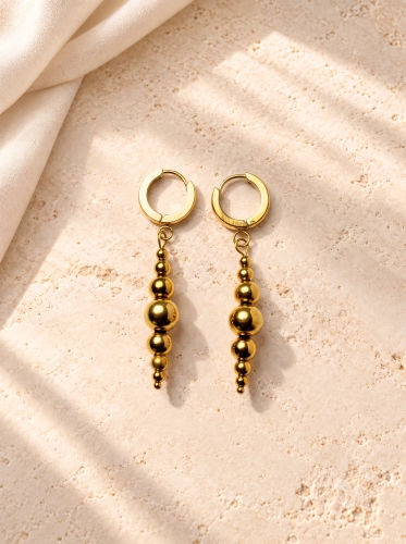 Ohrringe Essentia – Goldfarbener Edelstahl