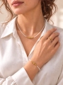 Halskette Essentia Moonstone and gold - Mondstein